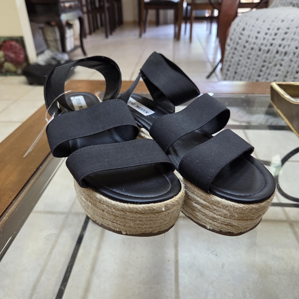 Steve Madden Women's Black Platform Sandals